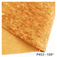 P453 cuir de liège liège tissu PU cuir artificiel pour les bagages, chaussures, ceinture, canapé mur