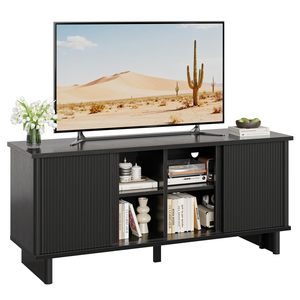 Mueble de TV Moderno y Minimalista de Cuatro Puertas, Gabinete de Almacenamiento de Madera Sólida, Adecuado para Muebles de Sala de Estar - Product Image 1