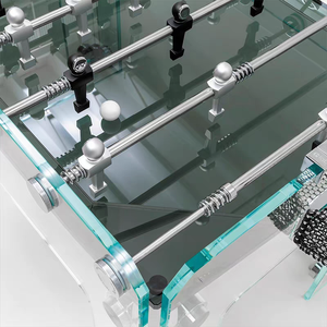 Tavolo da <span class=keywords><strong>Calcio</strong></span> <span class=keywords><strong>Balilla</strong></span> in Vetro Completamente Trasparente Personalizzabile con Parti Dorate <span class=keywords><strong>per</strong></span> Intrattenimento Calcistico Interno ed <span class=keywords><strong>Esterno</strong></span> - Product Image 5