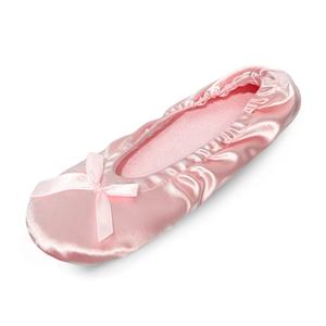 Nueva Plantilla de toalla de moda, <span class=keywords><strong>zapatos</strong></span> planos de baile dorados para <span class=keywords><strong>Club</strong></span> nocturno, <span class=keywords><strong>zapatos</strong></span> plegables de bailarina, <span class=keywords><strong>zapatos</strong></span> de Ballet desechables de tela satinada - Product Image 3