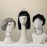 Tête de mannequin pour perruques, chapeaux, bijoux, foulards et colliers, en PE