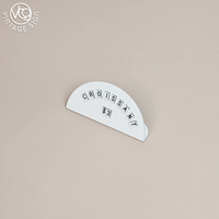 Support d'affichage magnétique en acrylique demi-cercle pour étiquettes de prix, couleurs noir et blanc, inserts de menu remplaçables pour boulangerie ou café