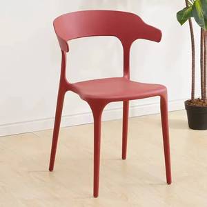 Modern Simple Design Stackable Home & Restaurant Outdoor Dining <b>Chairs</b> PP Plastic Colors - Product Image 4