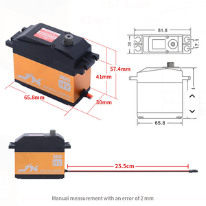 JX PDI-HV2060MG 360 graden digitale <span class=keywords><strong>servo</strong></span> <span class=keywords><strong>60KG</strong></span> groot koppel kernmotor <span class=keywords><strong>RC</strong></span> robot auto boot vliegtuig helikopter onderdelen metaal - Product Image 3
