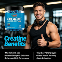 OEM Halal Bulk Pre Workout Creatina Sugar Free 5000mg Creatine HCL Gummy Candy Sport Supplements Creatine Monohydrate Gummies