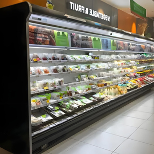 Tùy chỉnh thương mại lạnh <span class=keywords><strong>Showcase</strong></span> mát đơn nhiệt độ siêu thị thịt thiết bị làm lạnh mở hiển thị - Product Image 1