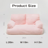 Lit pour animaux de compagnie rose de luxe très vendu, canapé-lit portable pour chien, coussin de luxe facile à nettoyer, livraison directe