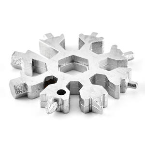 Outil multifonction ANTUKE Snowflake 18 en 1, en alliage d'aluminium, porte-clés portable, jeu de clés hexagonales - Product Image 3