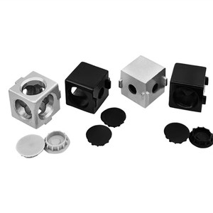 Nhôm Hồ Sơ Right Angle Kết Nối 2 Cách 3 Cách Kết Nối Ba Cách Khung Kết Nối Ống Vuông Góc Kết Nối Khối - Product Image 6