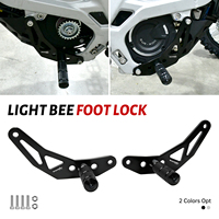 Bloqueo de pie de aleación de aluminio brillante para motocicleta eléctrica Lbx y Light Bee X, estribo de bloqueo de cambio para acrobacias