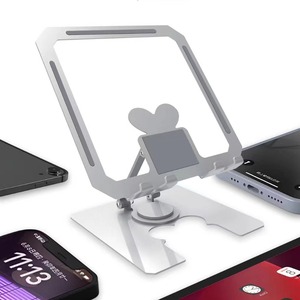Aluminum <b>Tablet</b> <b>Stand</b> 18x18.8x24cm Folding Adjustable 360 Degree Rotation Desktop Support Silver SG-006 - Product Image 5