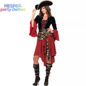 Costume de pirate HESPER pour femme adulte, inspiré de Jack Sparrow, pour Halloween, Noël, fêtes, avec robe et cape, pirates des Caraïbes - Product Image 2