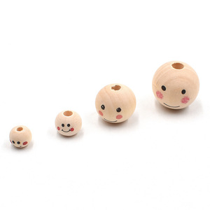 20mm Wooden Beads with Holes Joyful Face DIY Crafts for Jewelry Making <strong>Wood</strong> Smiling Faces Painted <strong>Smile</strong> Face Beads - Product Image 5