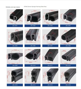 <span class=keywords><strong>Strip</strong></span> karet ekstrusi bersama dengan penguat logam, segel karet pintu jendela mobil Weatherstrip Trim segel - Product Image 4
