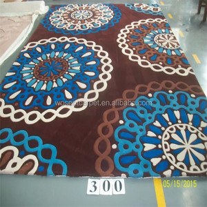Floral Jacquard Pattern Hand Tufted Silk Wool Loop Pile <strong>Thick</strong> Fire Resistant Non-Slip Carpet <strong>Rug</strong> for Bedroom Decor - Product Image 4