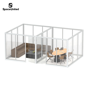 Cloison de <span class=keywords><strong>bureau</strong></span> SpaceUnited, cloison en verre, séparateur de pièce insonorisé et amovible - Product Image 4