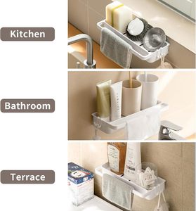 LANZYLO ODM Support mural en ABS non pliable pour évier de cuisine, porte-éponge et rangement pour gadgets de cuisine en plastique - Product Image 4