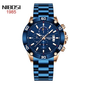 Reloj de Cuarzo con Fase Lunar para Hombre de Marca - Acero Inoxidable Sólido 316L, Tres Subesferas, Seis Agujas, Cronógrafo, Estilo Deportivo y Ejecutivo - Product Image 5