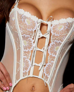 Seksi iç çamaşırı Brasil beyaz <span class=keywords><strong>2</strong></span> parça jartiyer kemer kadın iç çamaşırı Bodysuit iç çamaşırı Sissy erotik seti samimi - Product Image 4