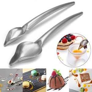 Cuillère filtre à chocolat en acier inoxydable 304 <span class=keywords><strong>de</strong></span> qualité alimentaire, cuillère <span class=keywords><strong>de</strong></span> <span class=keywords><strong>dessin</strong></span> culinaire professionnelle, outil <span class=keywords><strong>de</strong></span> décoration <span class=keywords><strong>de</strong></span> gâteaux et <span class=keywords><strong>de</strong></span> café DIY - Product Image 5