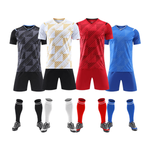 Wholesale Custom American Football/<b>Soccer</b> Jerseys Breathable Quick Dry 100% Polyester V-Neck Short Sleeve Automated Cutting - Product Image 1