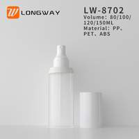 Bouteille PET Pompe à Crème Bouteille Cosmétique avec Pompe à Essence en Plastique Transparent Givré Pompe à Bec Bouteille Vaporisateur de Toner
