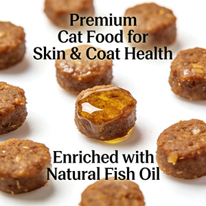 طعام القطط العضوي ذو العلامة التجارية الخاصة، تركيبة عالية البروتين الحيواني مع زيت السمك، قليل الدهون لتخفيف مشكلة الفراء الباهت والجلد الجاف - Product Image 6