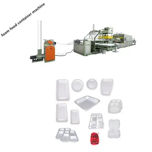 Polystyreen Schuim Plastic Sheet Extrusie Machine Ps Voedsel Doos Container Schotel Ei Lade Plaat Kom Kop Vacuümvormen Machines