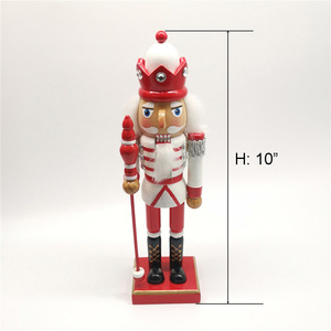Sản Phẩm Mới 10 Inch Giáng Sinh <span class=keywords><strong>Nutcracker</strong></span> Người Lính Bằng Gỗ Người Lính Màu Đỏ Và Trắng <span class=keywords><strong>Nutcracker</strong></span> Cho Giáng Sinh Trang Trí - Product Image 3