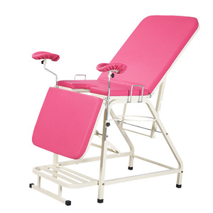 Obstetrics And Gynecology Examination Bed LH-A33 Iron <b>Frame</b> Sponge Filling Rose Red Hospital Use - Product Image 2