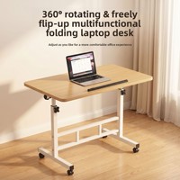 Support d'ordinateur portable sur genoux, source directe usine ; Table d'ordinateur portable pliable et réglable en hauteur avec roulettes ; Bureau puzzle relevable pour chambre à coucher