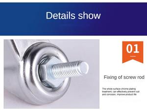 <span class=keywords><strong>Mini</strong></span> roulettes en polypropylène et caoutchouc orange, roulettes pivotantes à roulement industriel de 1 à 2 pouces, frein pour chaise de bureau, canapé, étagère, usage intensif - Product Image 4