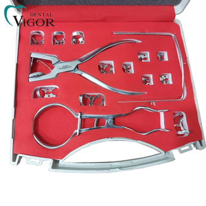プロの歯科用ゴムダムキット、ステンレススチールクランプ付きコンプリートセット、フレーム & パンチ - Product Image 1
