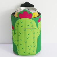 Protège-canettes isotherme en mousse 12oz motif Cactus pour canettes de bière et de soda