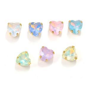 คริสตัลรูปหัวใจแบบแบน ไม่ต้องใช้ความร้อน สำหรับงาน DIY เครื่องประดับ - Product Image 2