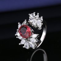 Usine 1 livraison vente chaude haut sens pigeon sang rouge pierre boucles d'oreilles anneau collier oeuf bijoux trois pièces ensembles