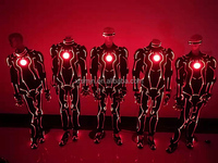 Costume de robot LED sans fil personnalisé, moderne, style Tron, programmable, pour spectacle de danse de groupe, personnalisable, adulte unisexe