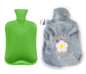 Wholesale Rubber Warm Water-filling Hot Water Bottle 2000ml Hot-Water Bag With Soft Plush Cover