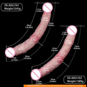 3 styles de dildos longs et doubles extrémités, plug anal, pénis réaliste en silicone double couche et un dildo à extrémité solide, jouet sexuel lesbien et gay. - Product Image 4
