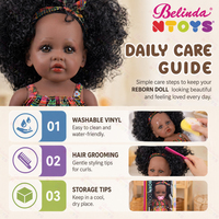 Belinda nouveautés 22 pouces américain africain noir Reborn bébé poupées réaliste poupée jouets ensemble avec mamelon pour filles cadeau