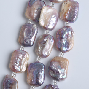 Perlas de Agua Dulce Naturales, Coloridas, Sueltas, en Forma de Bloque Rectangular Barroco, de 18 cm, 15-17 mm, para Manualidades - Product Image 2