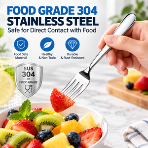 304 Stainless Steel <b>Cutlery</b> <b>Set</b> Reusable Portable Flatware Kit with Carry Case for Camping <b>Picnic</b> Wedding - Product Image 5