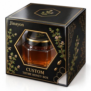Caja de Regalo Personalizada con Logotipo THYME HONEY, Base Rígida, Tapa con Cierre Magnético, Impresión Brillante CMYK, Caja de Cartón Gris Personalizada OEM - Product Image 2