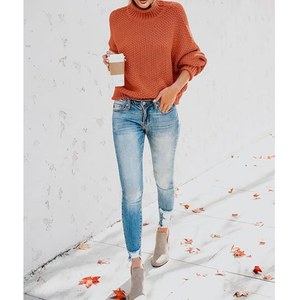 Pull en tricot épais en laine et acrylique confortable |   Pull à col montant ample pour l'hiver |   Fabricant de pulls sur mesure pour la vente en gros - Product Image 3