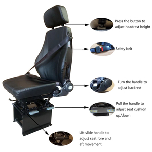 <span class=keywords><strong>Sedile</strong></span> del Conducente per Locomotiva Ferroviaria con Cintura di Sicurezza, Fornitura Diretta dalla Fabbrica - Product Image 6
