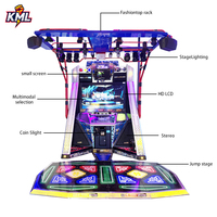 Machine de jeu d'arcade commerciale KML K-1006 Dance Dance Revolution Pump It, fonctionnement à pièces, construction en métal et plastique, détection de mouvement