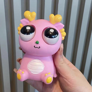Juguete de Peluche Dragón Pequeño, Juguete Antiestrés Creativo con Ojos Saltones, Material de Goma TPR, Juguete Blandito para Aliviar la Ansiedad para Niños y Adultos - Product Image 6