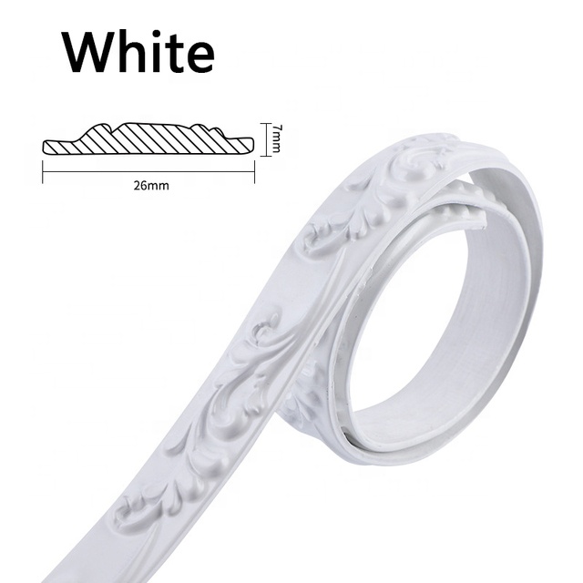 Waterproof UV-Resist Foam PVC Strip and Moulding for Windows,Door Frame,Exterior Decoration,Self-adhesive Trim