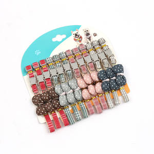 Juego de 12 piezas de Collar de gato con campanas y pajarita, Collar de gatito de liberación rápida ajustable, Collar de gato a cuadros lindo de varios colores - Product Image 2