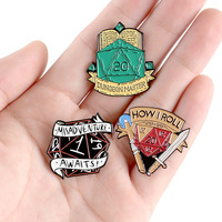 Donjons et Dragons, Badge de mode, broches en métal personnalisées, Badges en métal doré, broches en émail